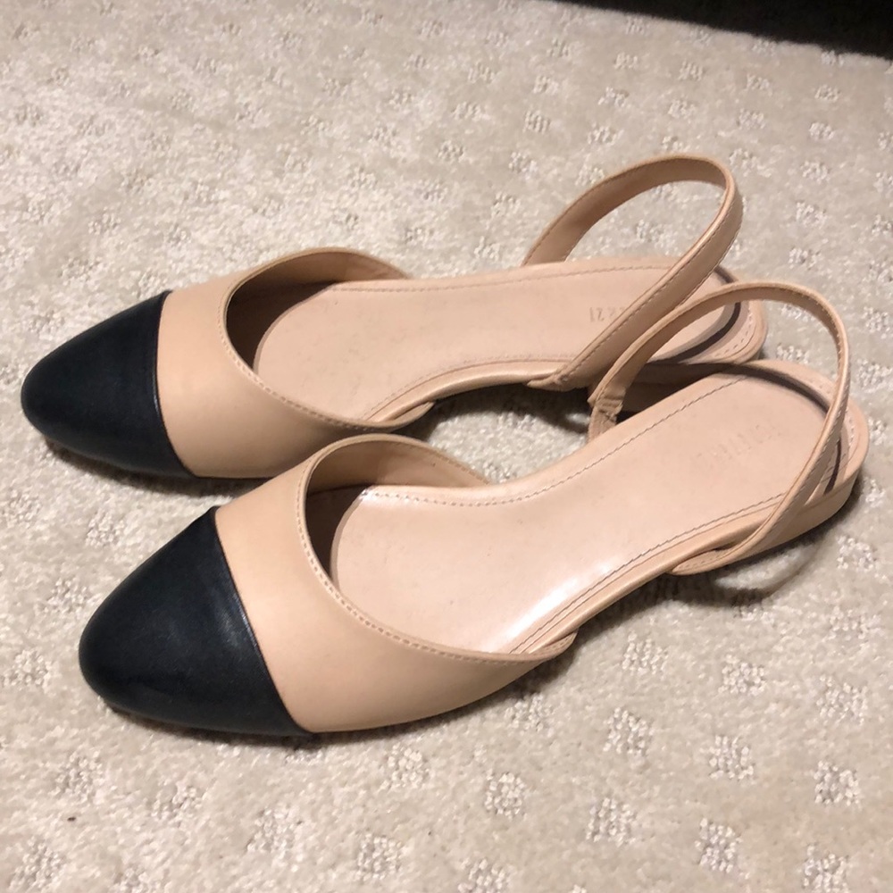 Chanel-esque Cap Toe Flats